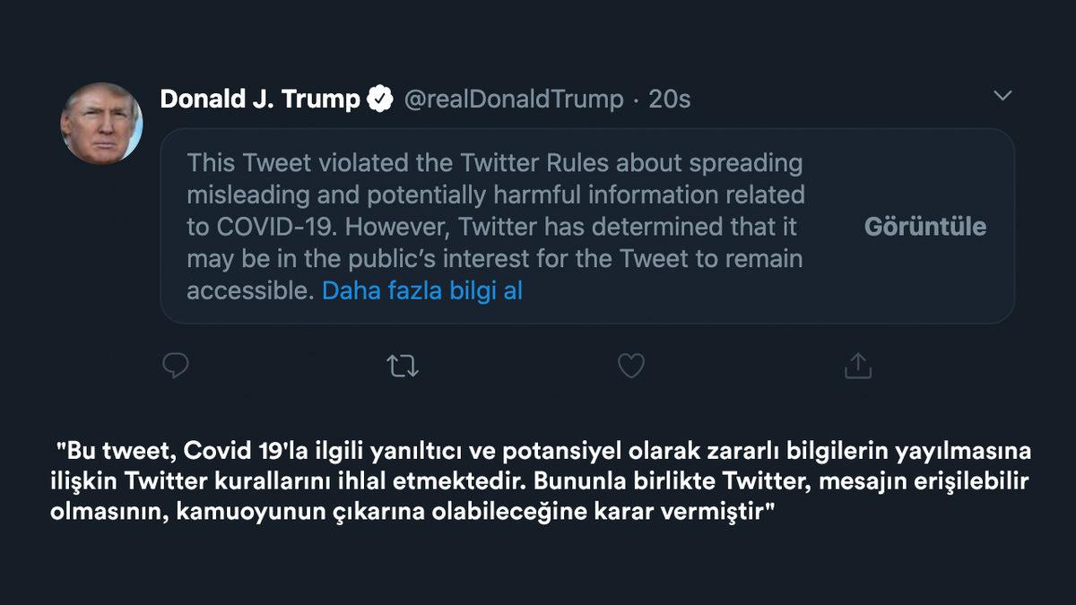 Facebook ve Twitter, Trump’ın Covid-19 Paylaşımını Sildi ve Engelledi