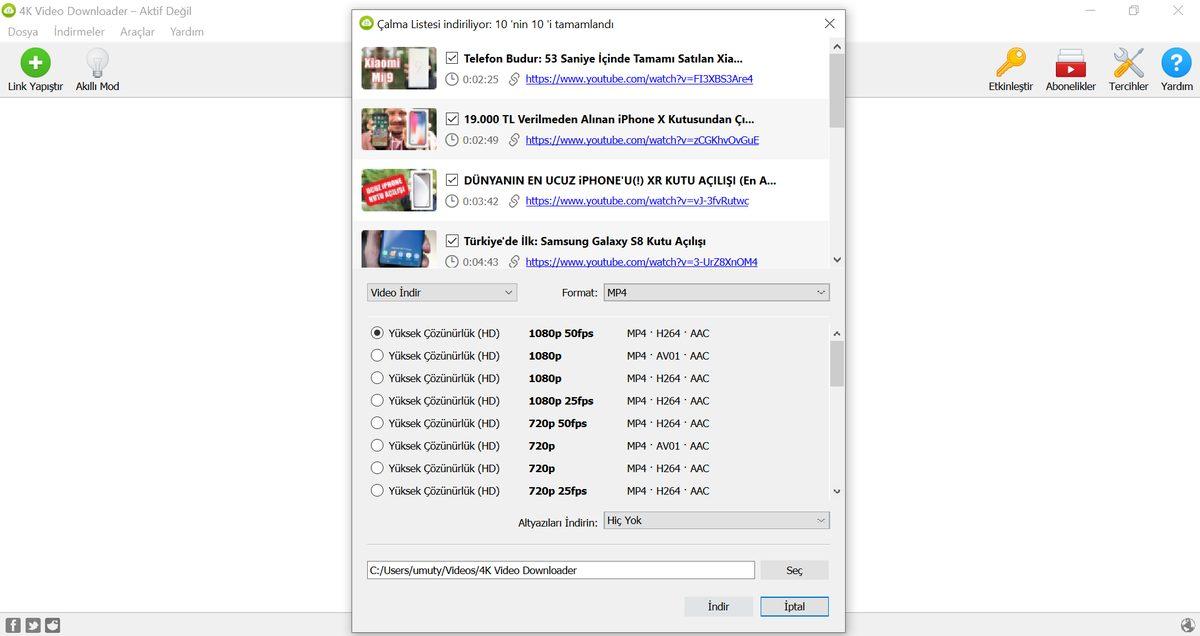 YouTube Oynatma Listesi İndirme İşlemleri [PC]