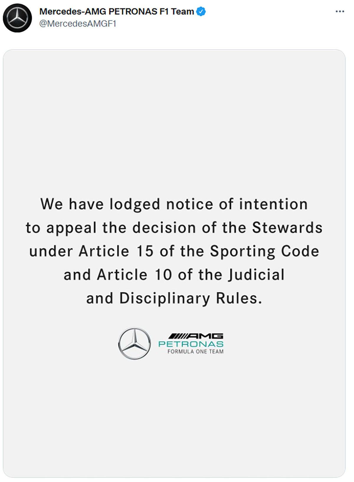 Formula 1 Şampiyonluğunu Son Turda Red Bull’a Kaptıran Mercedes, Konuyu Mahkemeye Taşıyacağını Açıkladı