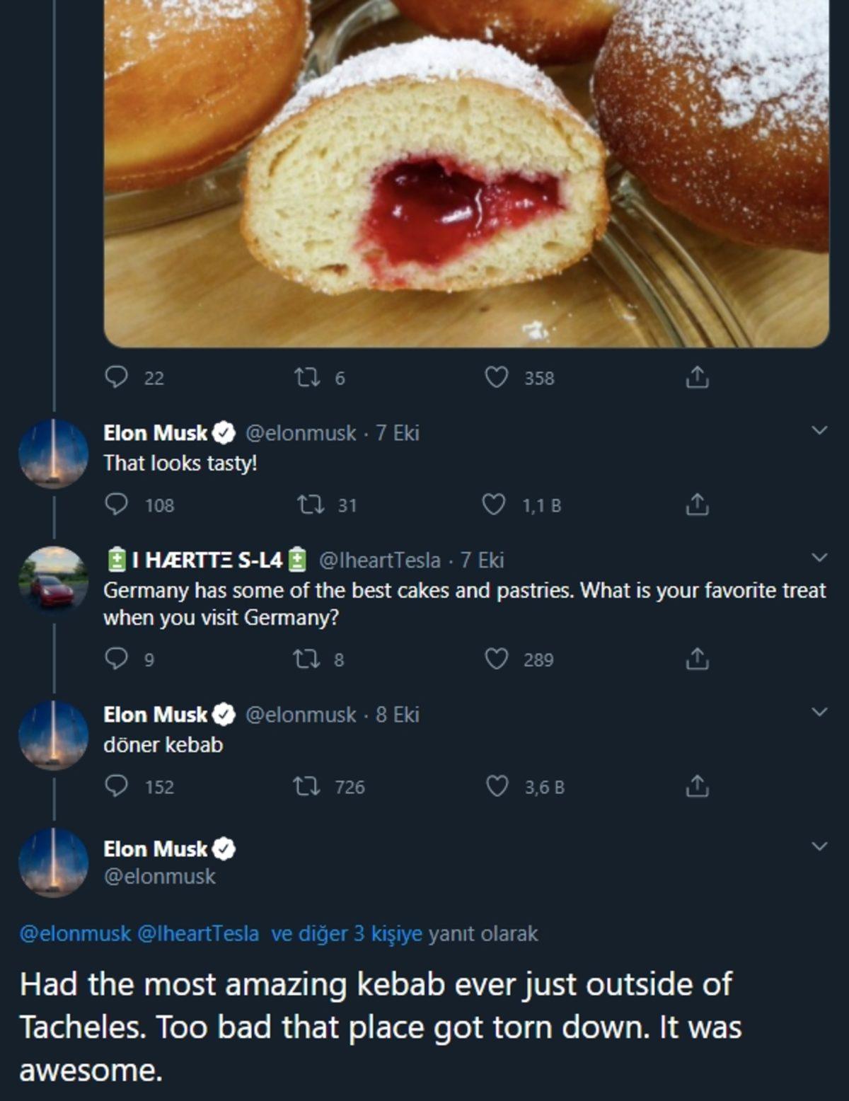 Elon Musk: Almanya’daki Favori Yemeğim Döner Kebap (Evet, Almanya’daki)