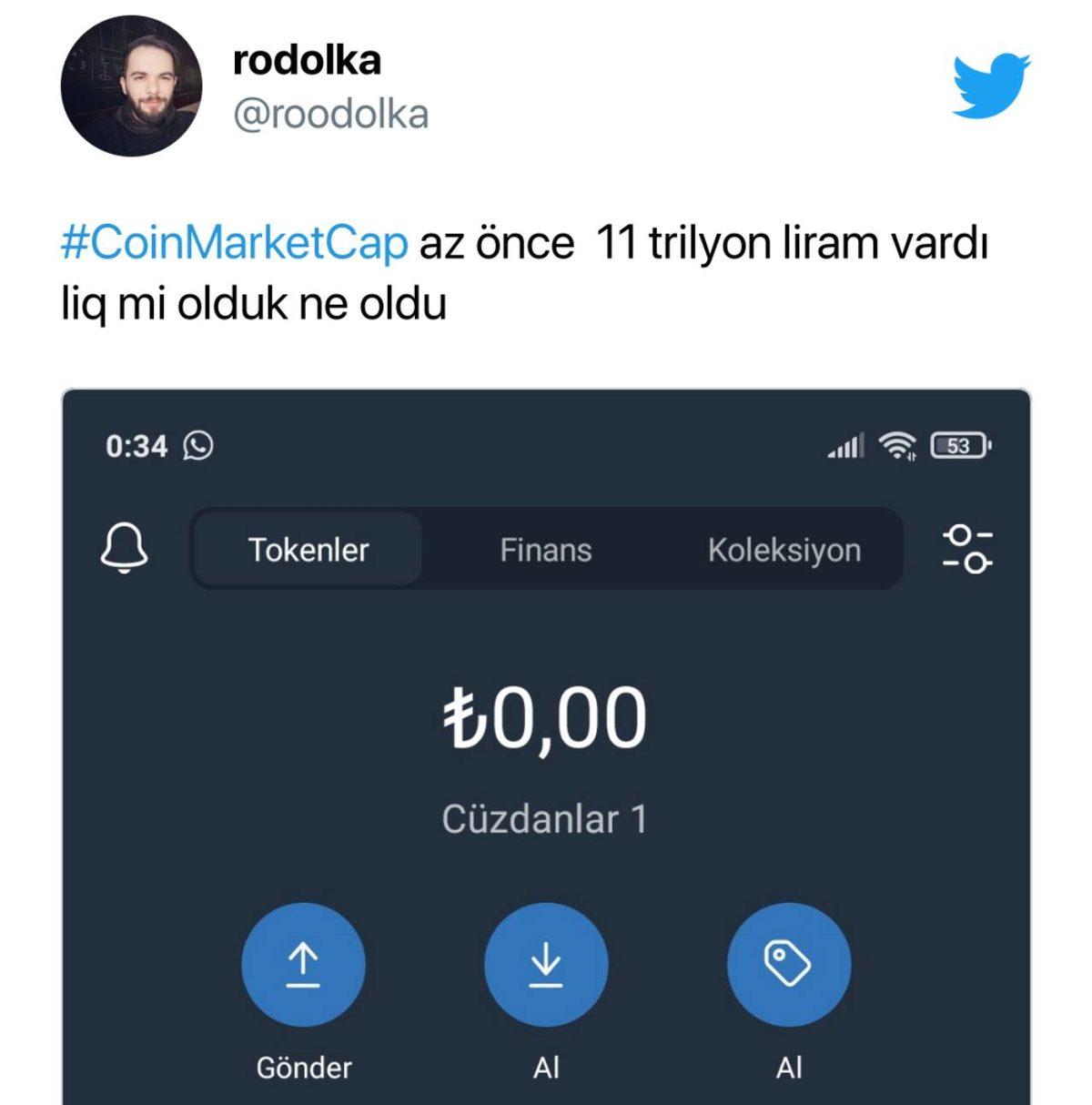 Kullanıcılar Anlık Olarak ’Milyarder’ Oldu: CoinMarketCap’te Kripto Paraların Değeri Piyasa Değerinin Üstünde Gözüküyor