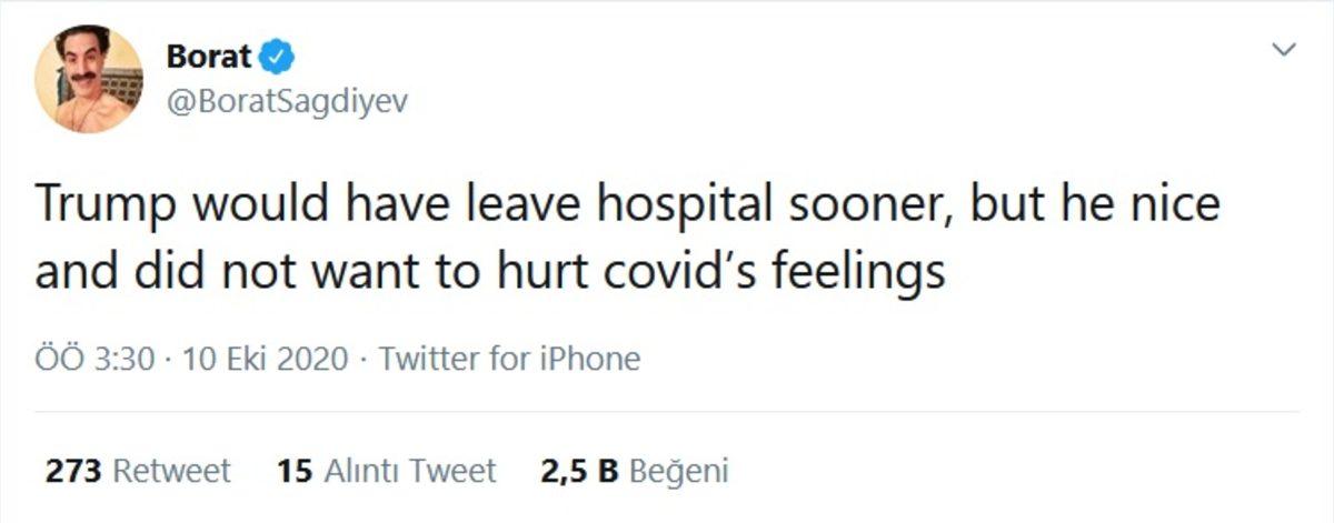 Borat’a Twitter Hesabı Açan Sacha Baron Cohen, Trump’ı Hedef Aldı