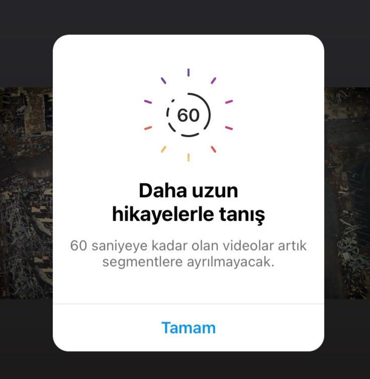 Instagram’ın Yeni ’60 Saniyelik Hikayeler’ Özelliği Türkiye’de