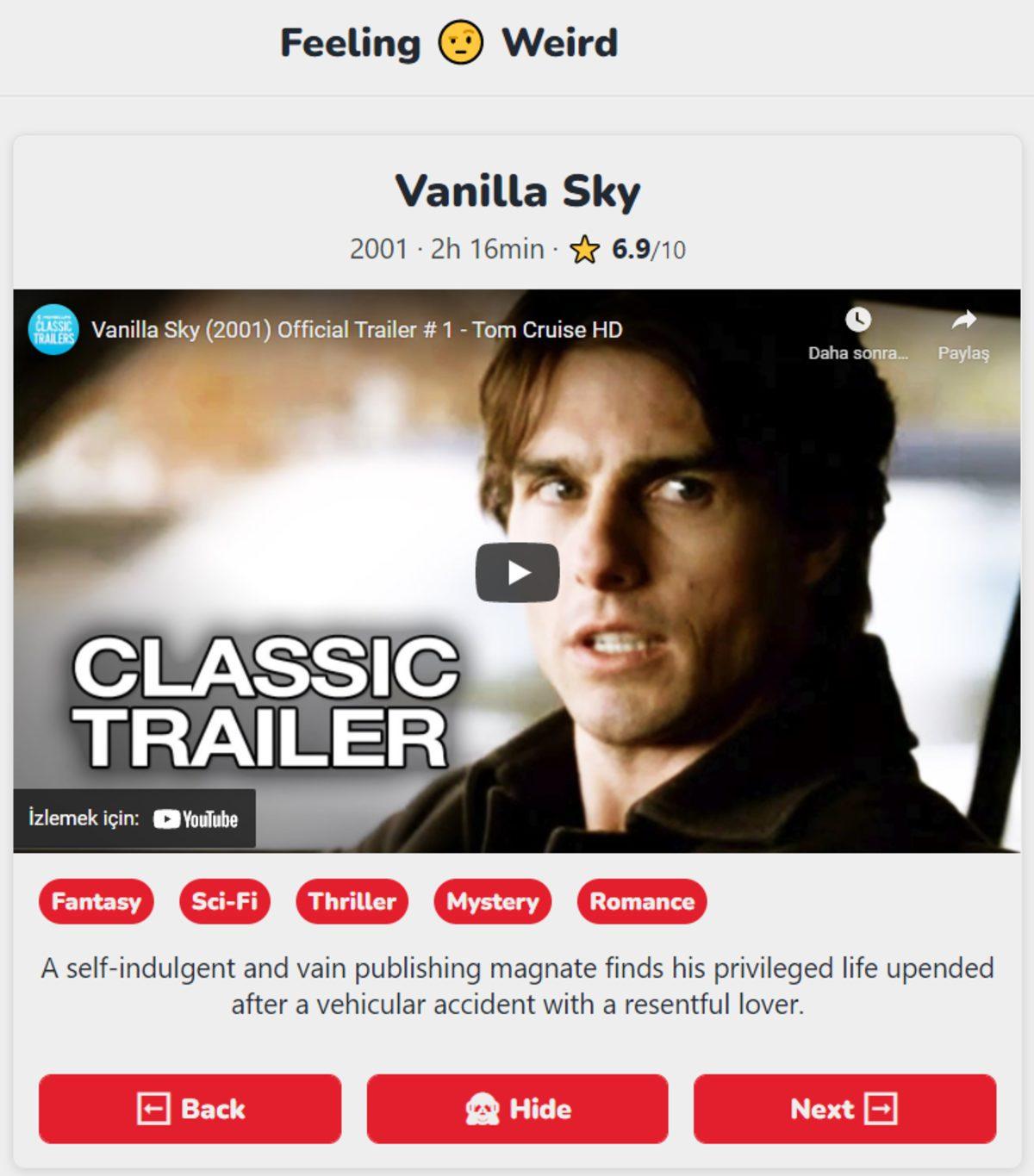 Film İzleyeyim Derken Film Süresi Kadar Araştırma Yapanlara: Modunuza Göre Film Öneren Site