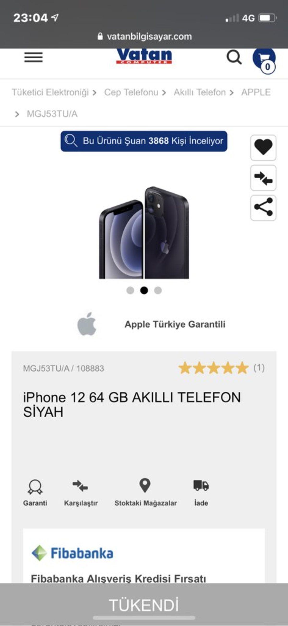 iPhone 12 Pro’nun ’Abartılı’ Fiyatı Vatan Bilgisayar’da Ortaya Çıktı