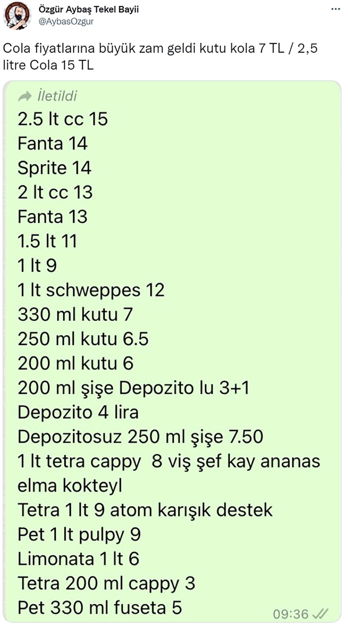Coca-Cola Ürünlerine Dev Zam: 2,5 Litre Kola 15 TL Oldu