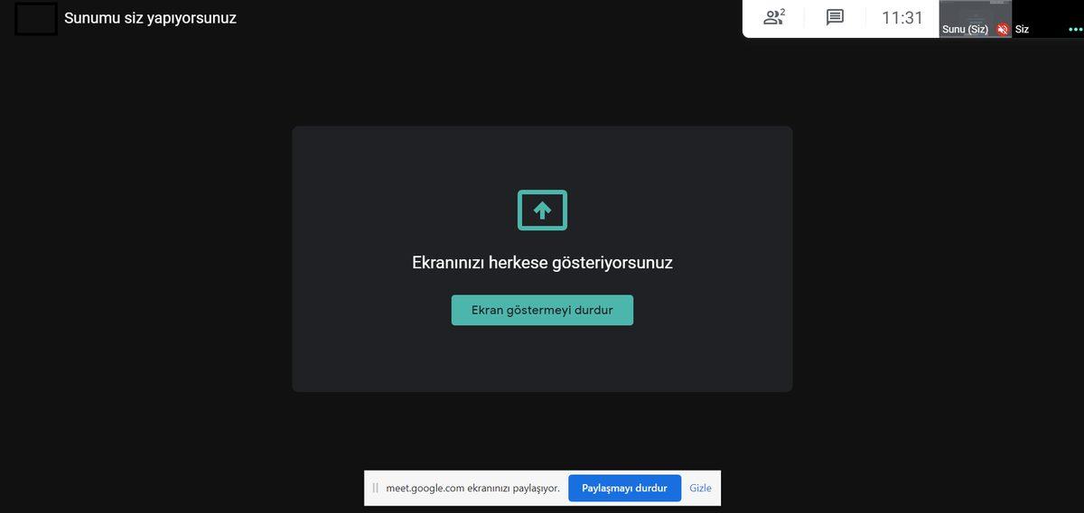 Google Meet Üzerinden Nasıl Sunum ve Toplantı Yapılır?