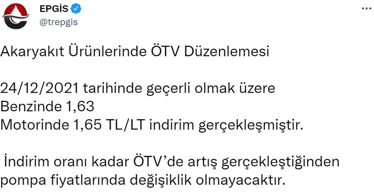 Benzin ve Motorin Fiyatına Dev İndirim Yapıldı: Pompa Fiyatına Yansımayacak
