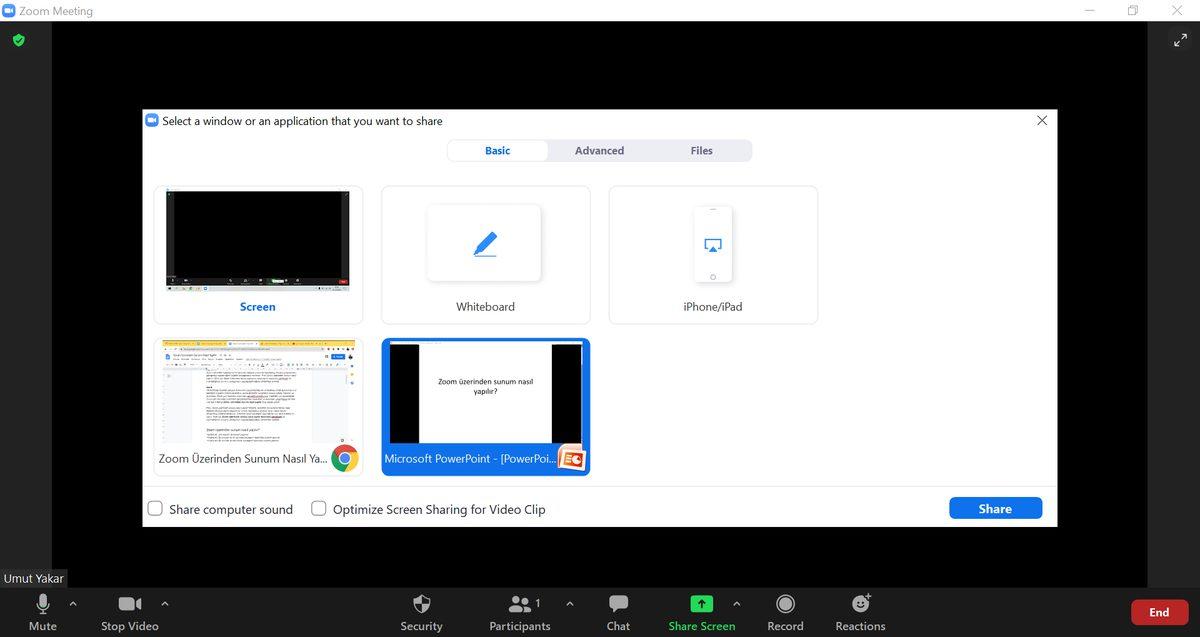 Zoom Üzerinden Sunum Nasıl Yapılır?