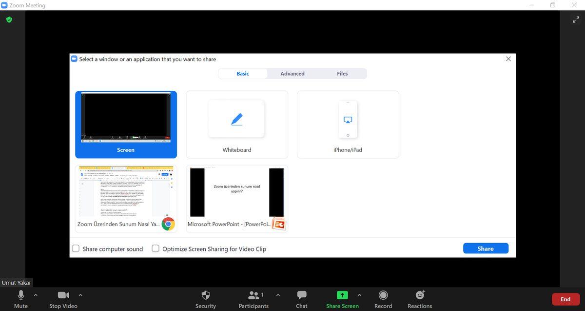 Zoom Üzerinden Sunum Nasıl Yapılır?
