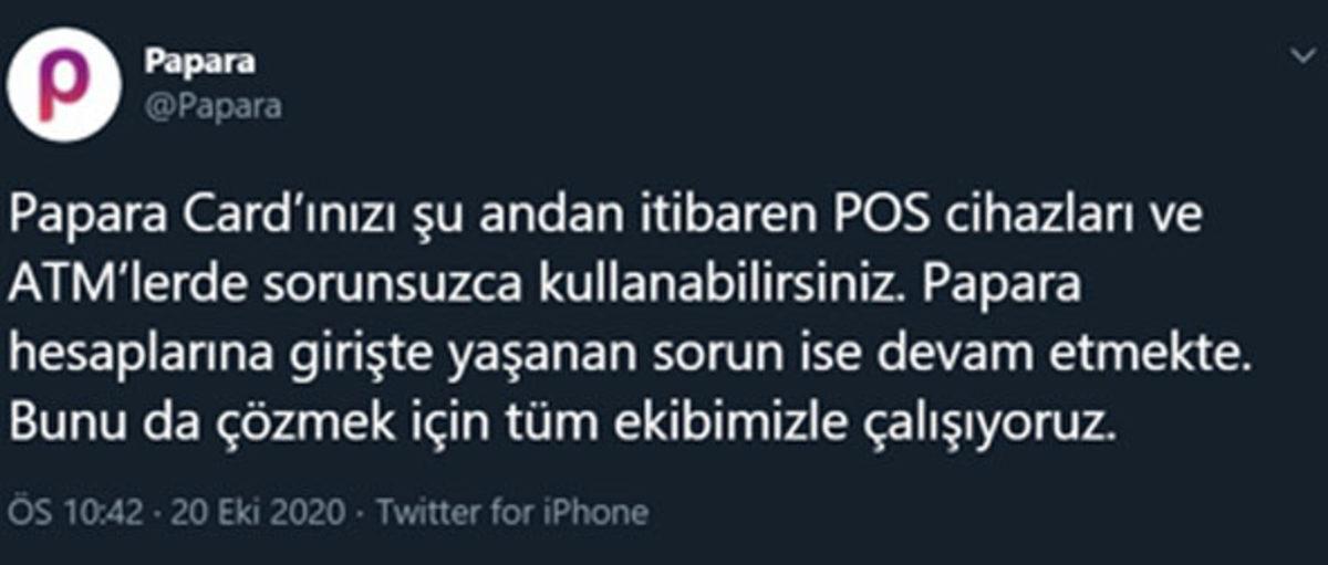Papara Kullanıcıları Hesaplarına Erişemiyor: Papara’dan Açıklama Geldi