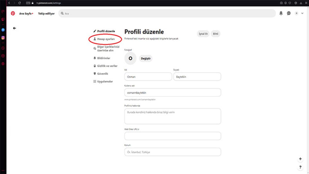 Pinterest Hesap Silme İşlemi Nasıl Yapılır?