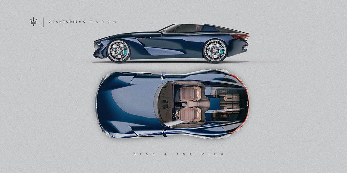 Fütüristik Çizgilerle Klasik Tasarımı Birleştiren Maserati GranTurismo Targa Konsepti