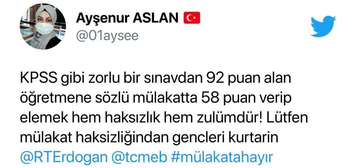 Yüksek Puanlarına Rağmen KPSS Mülakatında Elenen Öğretmenler Twitter’da Tepki Gösterdi: #MülakataHayır