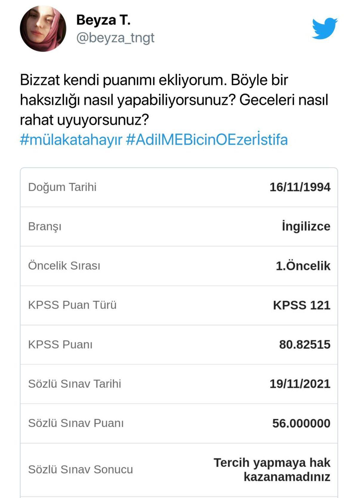 Yüksek Puanlarına Rağmen KPSS Mülakatında Elenen Öğretmenler Twitter’da Tepki Gösterdi: #MülakataHayır