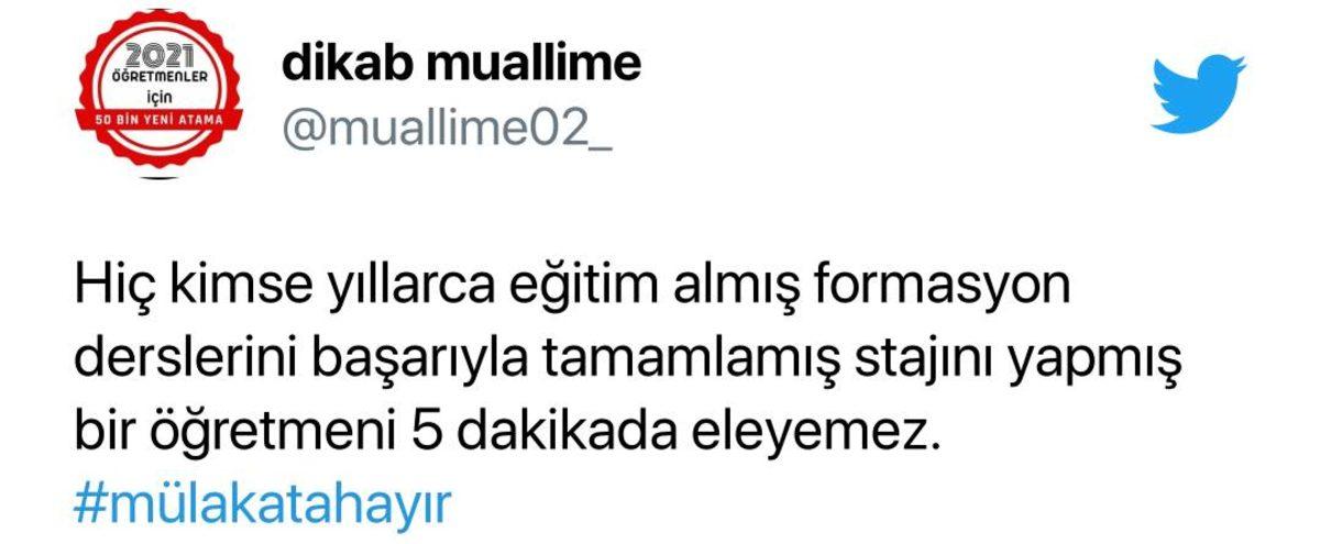 Yüksek Puanlarına Rağmen KPSS Mülakatında Elenen Öğretmenler Twitter’da Tepki Gösterdi: #MülakataHayır