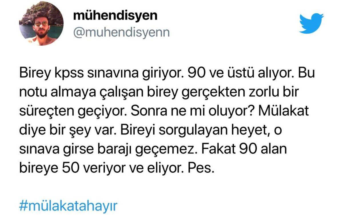 Yüksek Puanlarına Rağmen KPSS Mülakatında Elenen Öğretmenler Twitter’da Tepki Gösterdi: #MülakataHayır