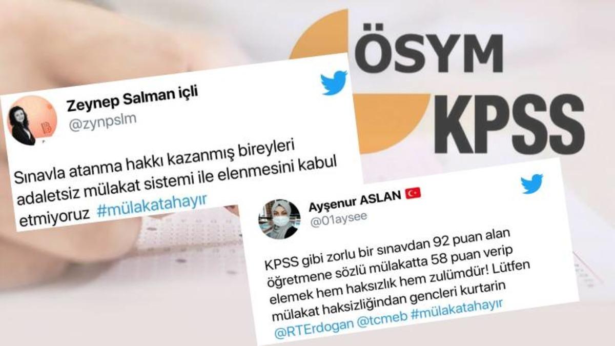 Yüksek Puanlarına Rağmen KPSS Mülakatında Elenen Öğretmenler Twitter’da Tepki Gösterdi: #MülakataHayır