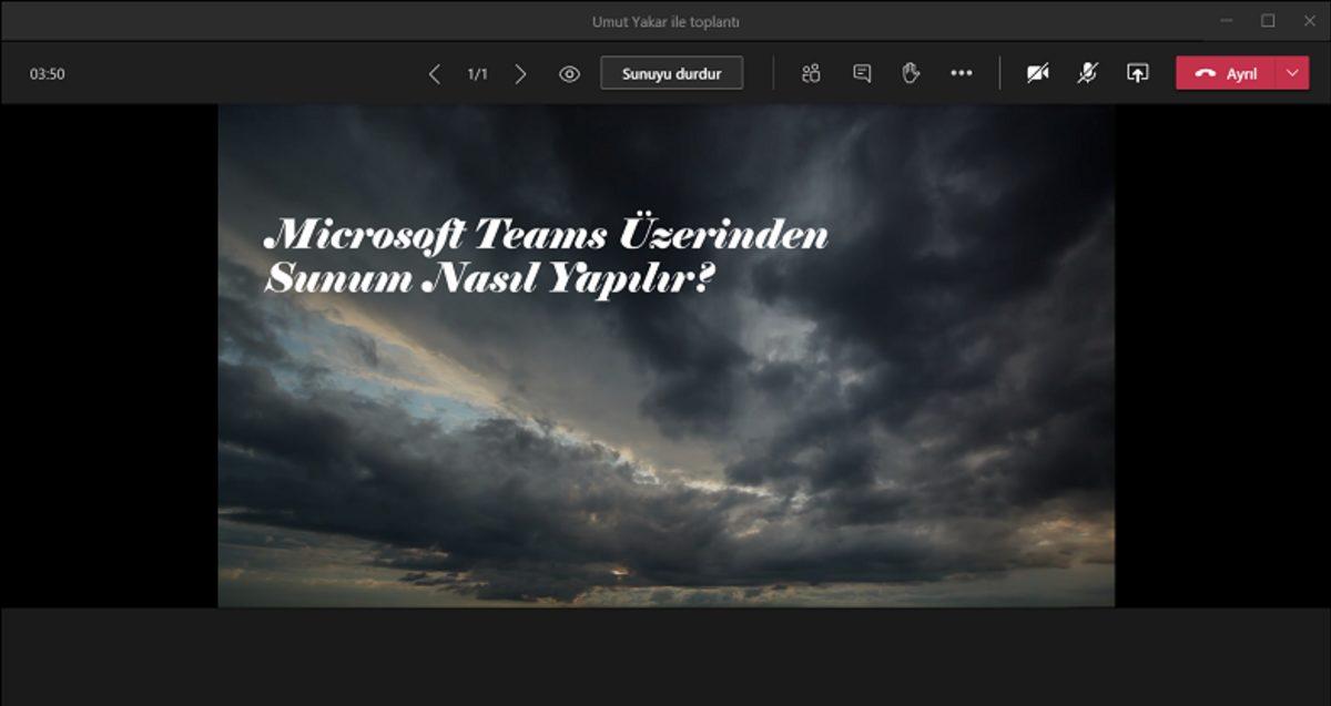 Microsoft Teams Üzerinden Sunum Nasıl Yapılır?