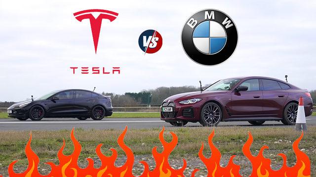 Yeni Yıl Bomba Gibi Başlıyor: BMW i4 M50 ve Tesla Model 3 Performance Drag Yarışında Rekabet Ediyor