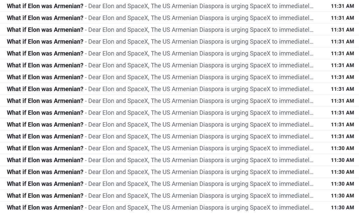 Ermenilerden Elon Musk’a Türkiye Çağrısı: SpaceX, TURKSAT 5A’yı Uzaya Götürmesin