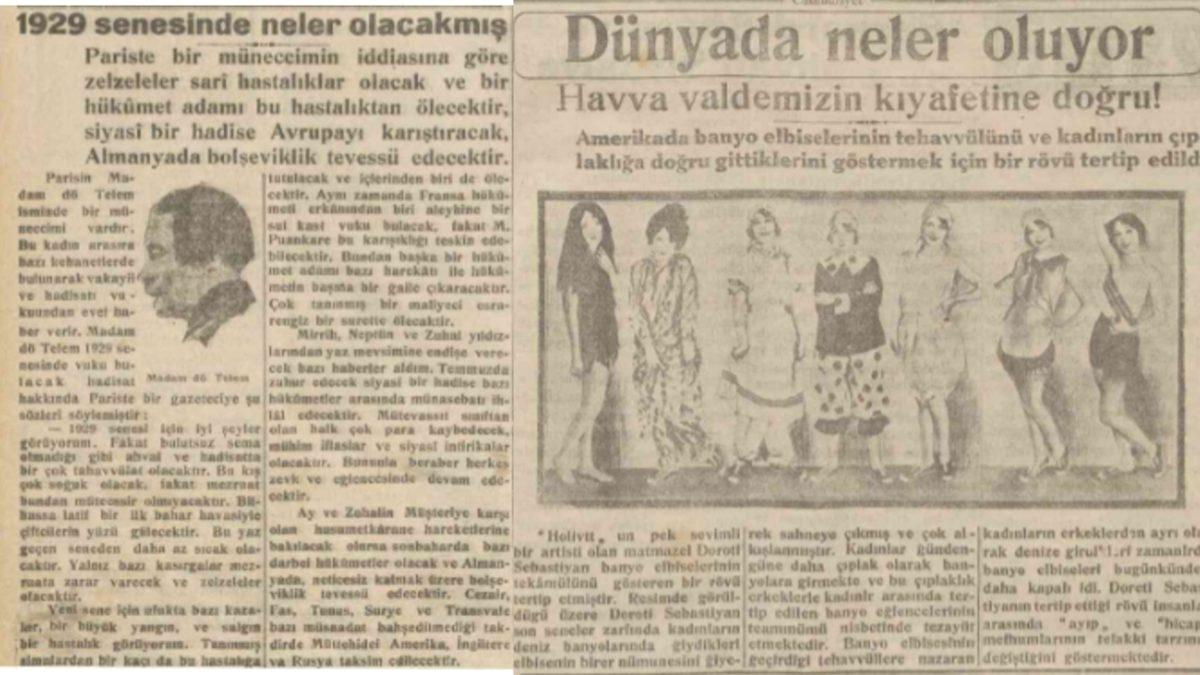 Bundan Tam 93 Yıl Önce Gazetelere Çıkan İlginç Haberler: Görünce Zaman Yolculuğuna Çıkıyorsunuz