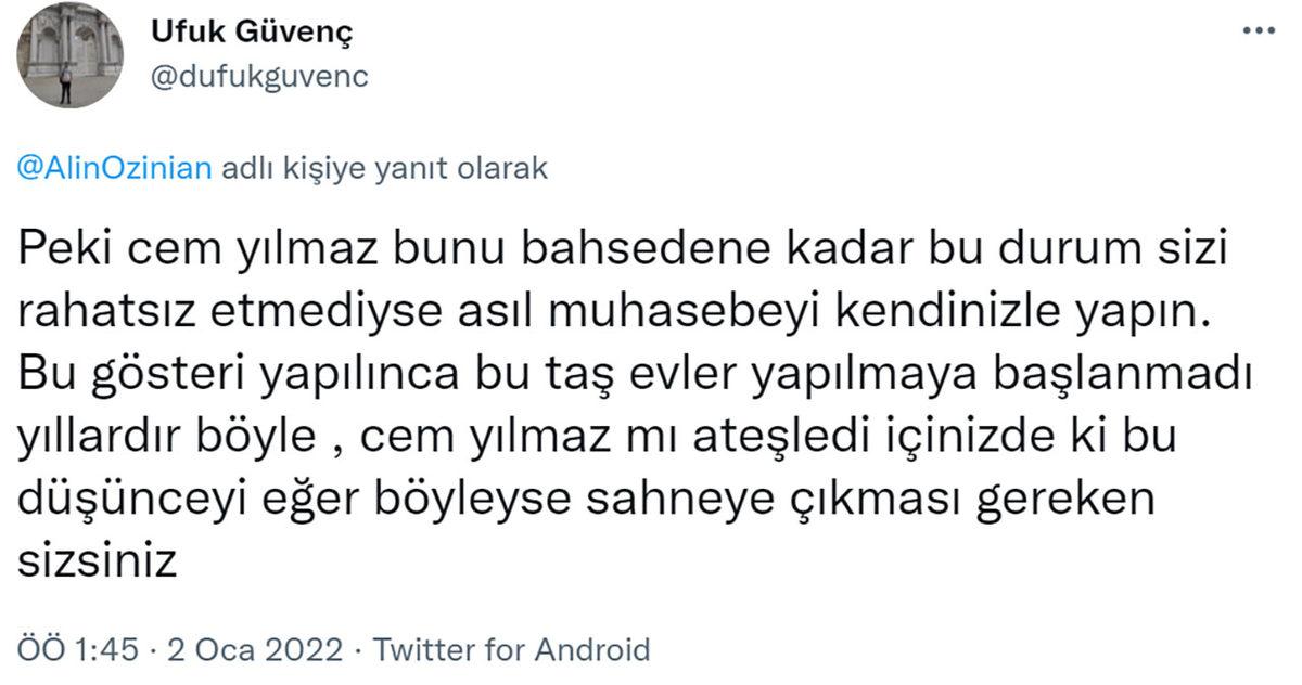 Son Gösterisiyle İnsanları İkiye Bölen Cem Yılmaz’dan Göndermeli Paylaşım