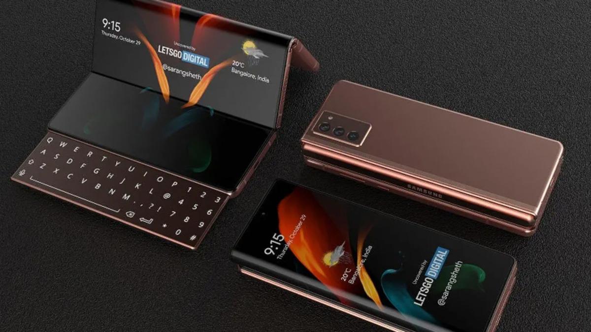 Samsung Galaxy Z Fold 3’ün Kayabilen Klavyeli Olabileceğini Gösteren Tasarım