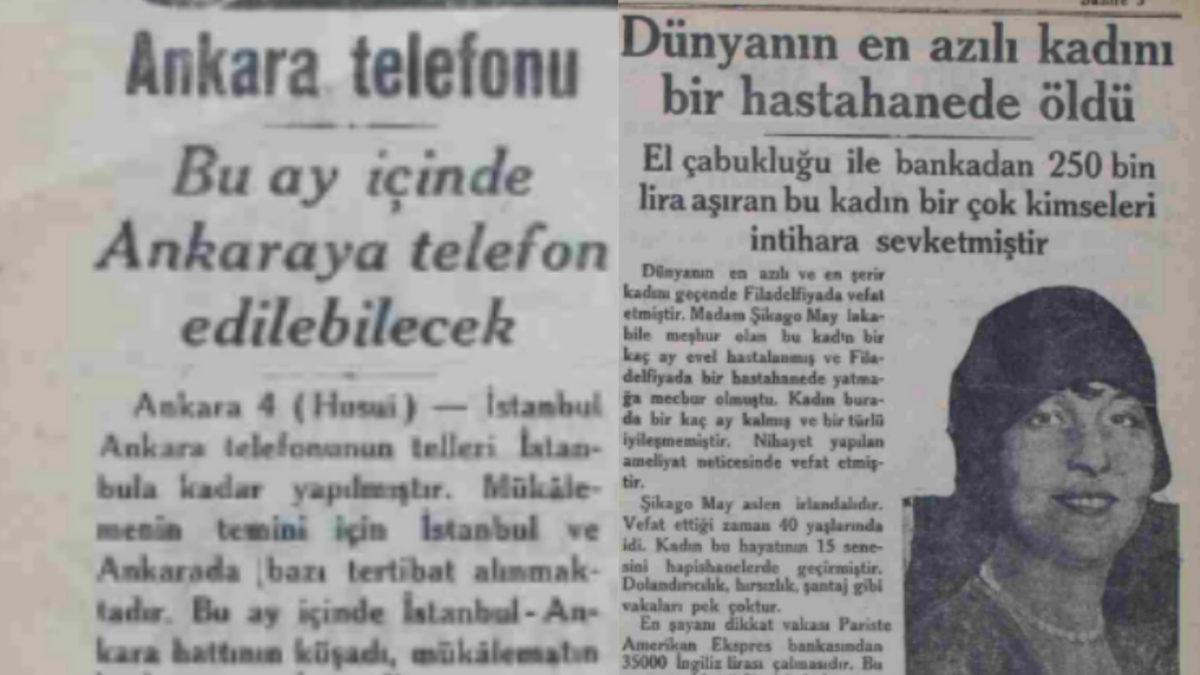 Bundan Tam 93 Yıl Önce Gazetelere Çıkan İlginç Haberler #2: Zaman Yolculuğuna Devam Ediyoruz!