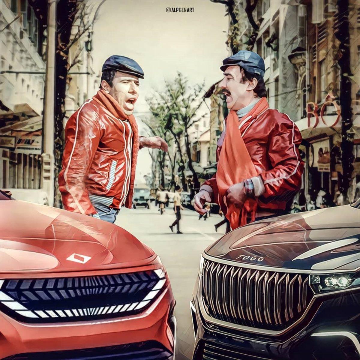 Zaman Kayması: Yeşilçam Filmlerdeki İkonik Araba Sahnelerinin Yerinde Togg Olsaydı Nasıl Görünürdü?