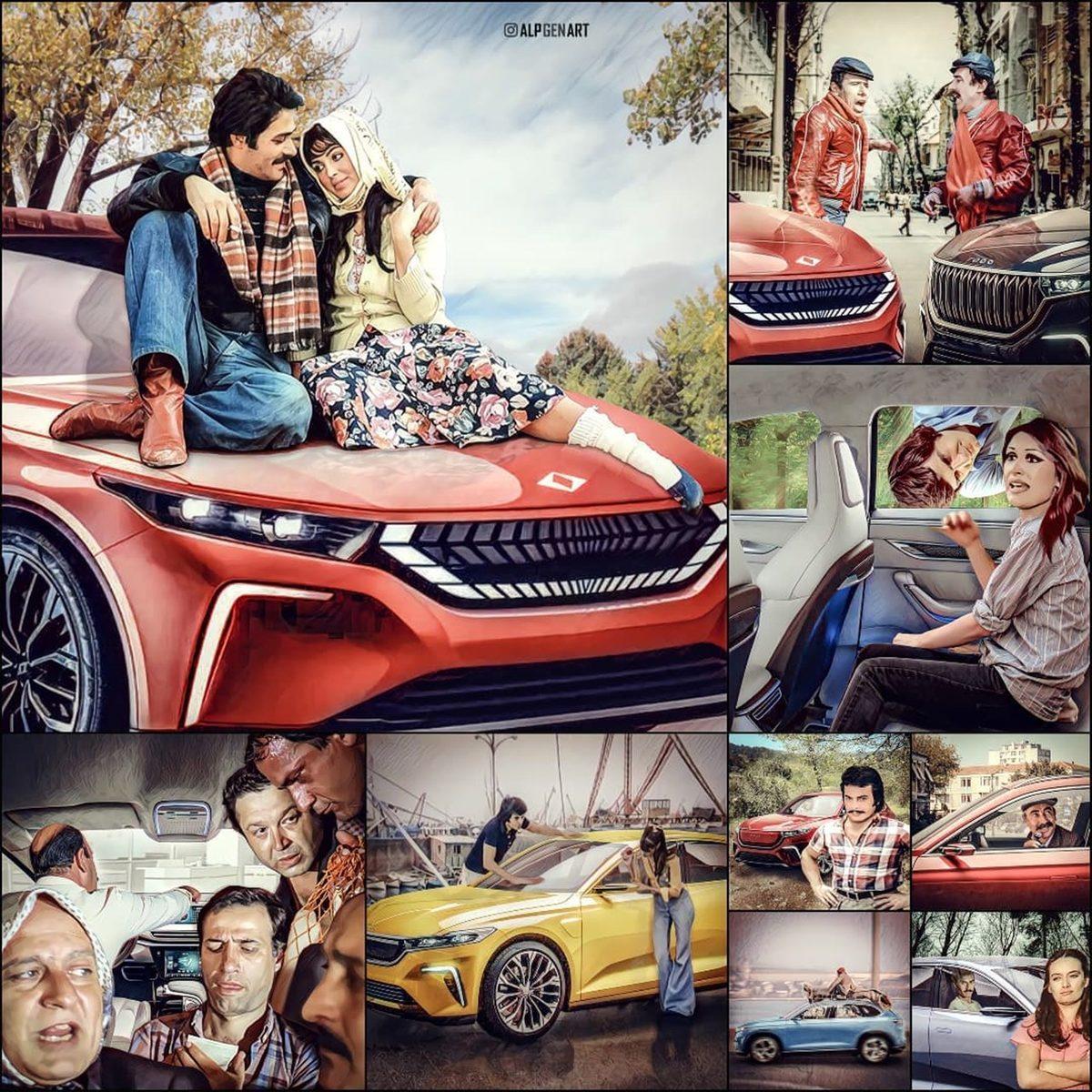 Zaman Kayması: Yeşilçam Filmlerdeki İkonik Araba Sahnelerinin Yerinde Togg Olsaydı Nasıl Görünürdü?