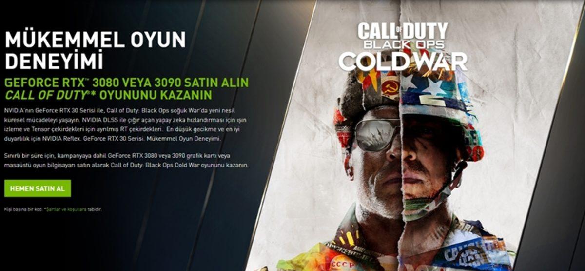 NVIDIA Türkiye’den RTX 3080 veya 3090 Alana CoD: Black Ops Cold War Hediye