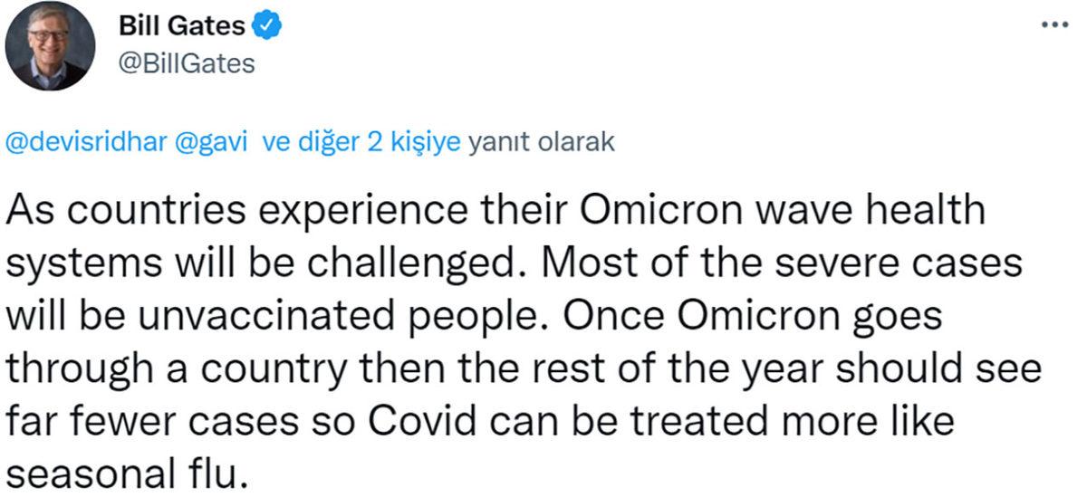 Bill Gates’ten Salgının Ne Zaman Biteceği Hakkında Yeni Açıklama