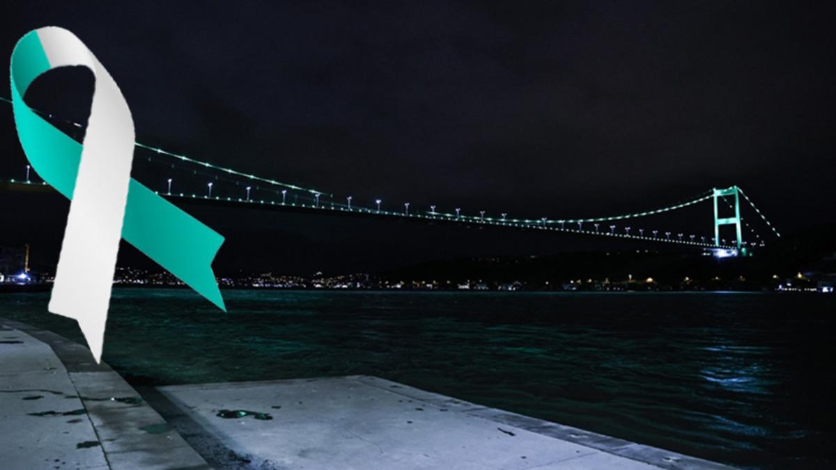 Fatih Sultan Mehmet Köprüsü, Rahim Ağzı Kanseri Farkındalığı İçin Yeşile Büründü
