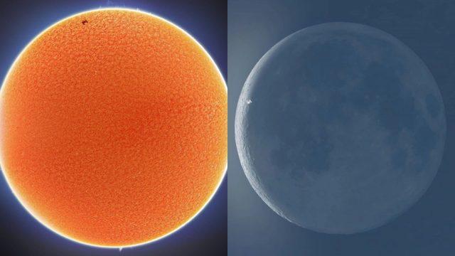 Uluslararası Uzay İstasyonu, Güneş ve Ay’ın Önünden Geçerken Görüntülendi