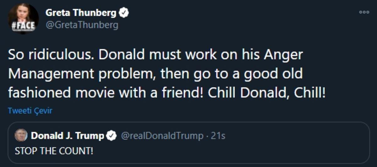 Greta Thungberg, Bir Yıl Önce Kendisiyle Alay Eden Donald Trump’ı Trolledi