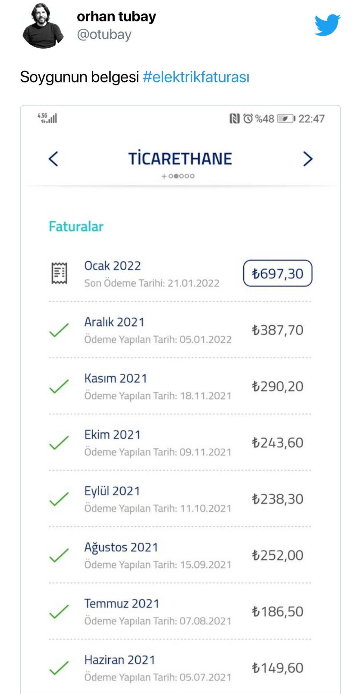 Zamlı Elektrik Faturaları Sosyal Medyanın Gündeminde: Faturalarda Bir Ayda Yüzlerce Lira Artış Var