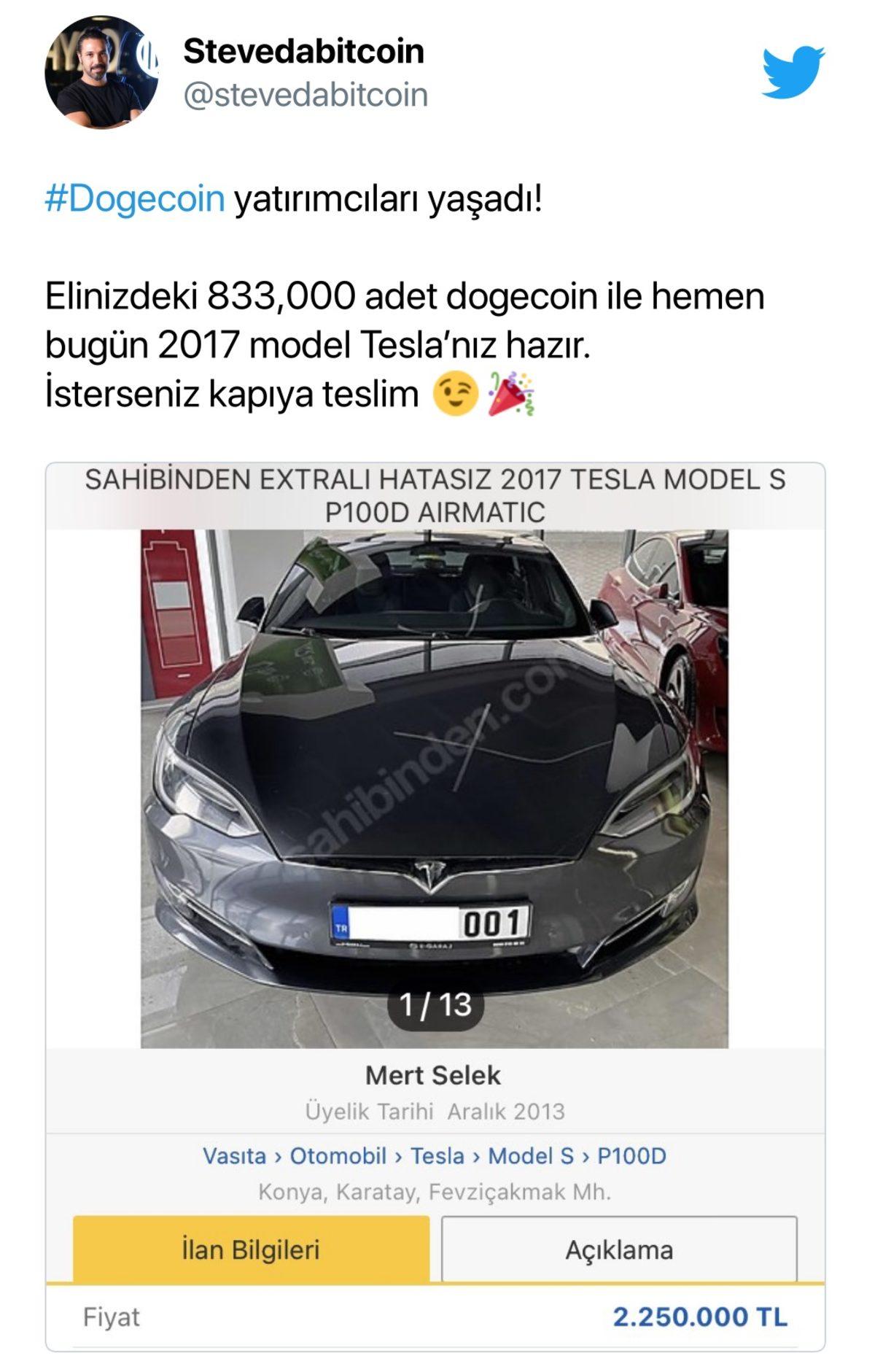 Elon Musk Bombayı Patlattı, Dogecoin Fırladı: Tesla, DOGE ile Ödeme Almaya Başladı