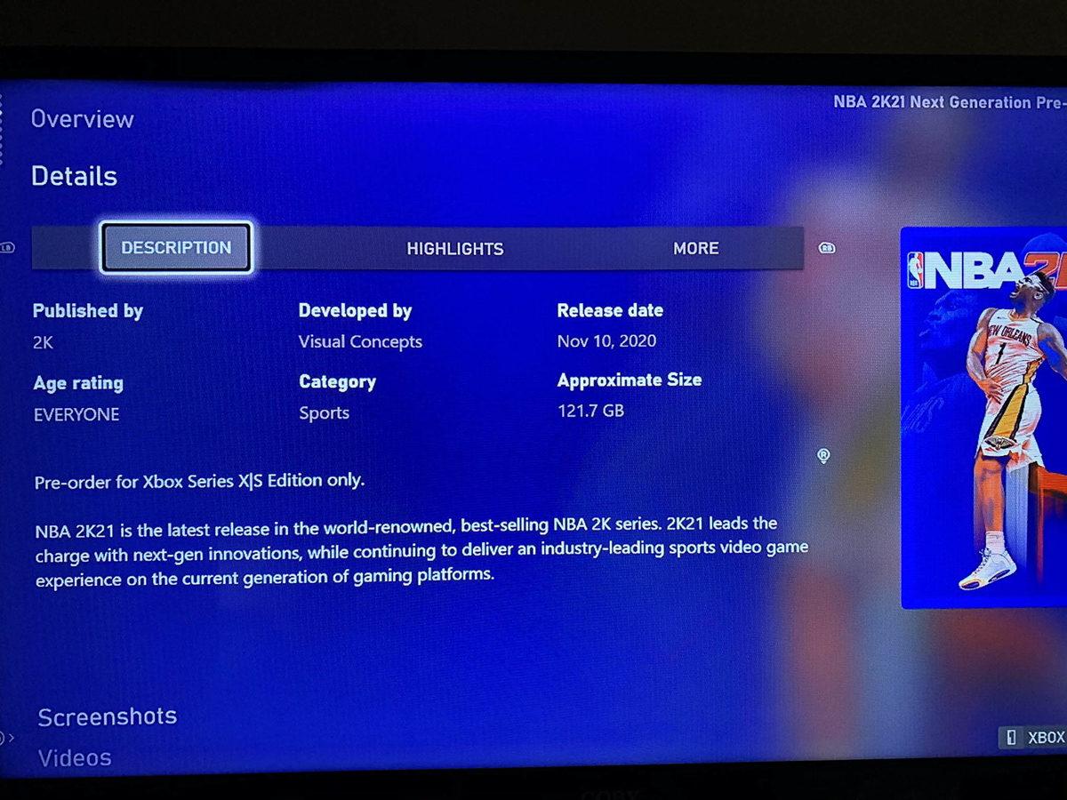 NBA 2K21’in Xbox Series X’teki Devasa Boyutu Ortaya Çıktı