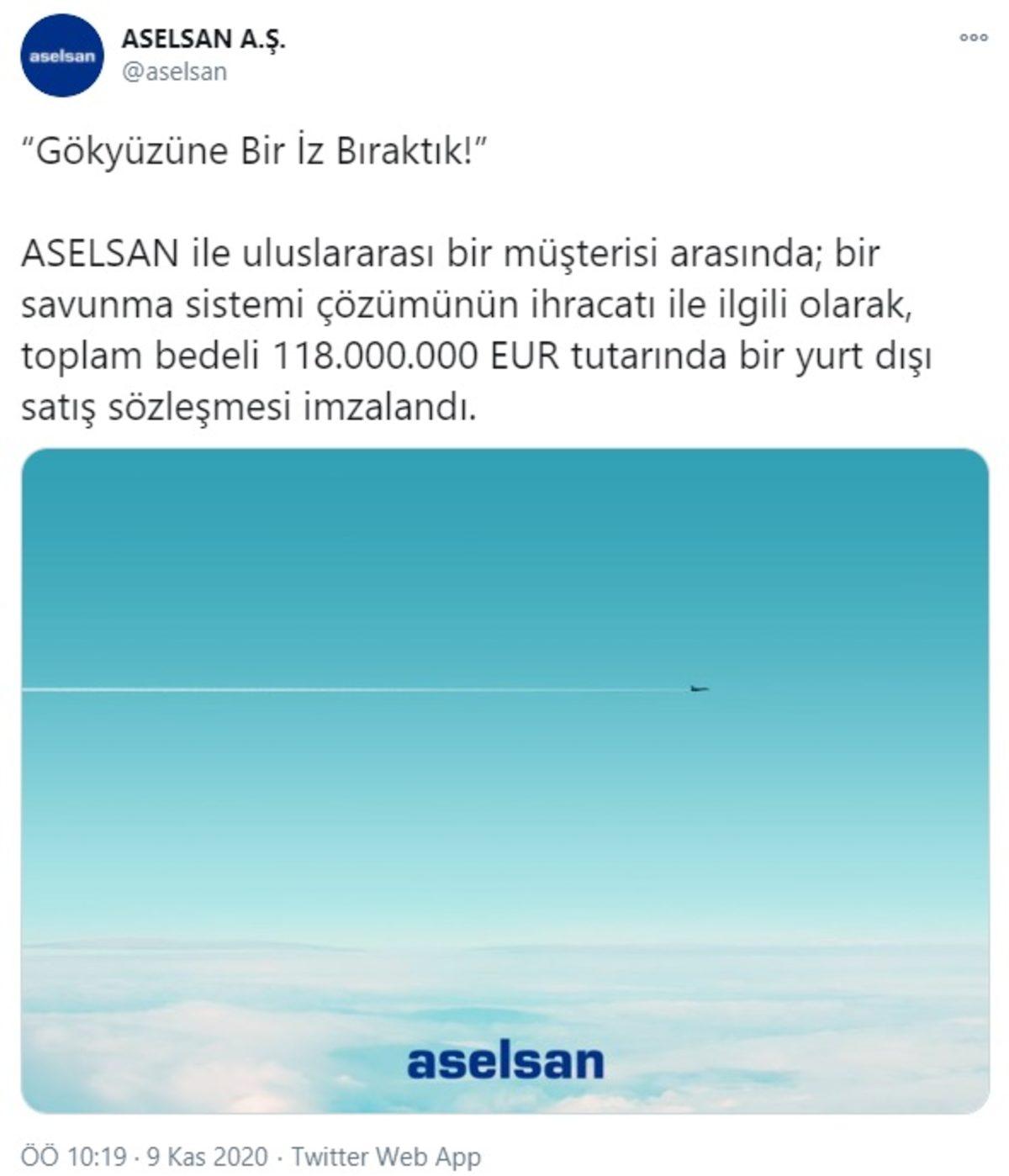 ASELSAN, Sözleşme Bedeli 118 Milyon Euro Olan Gizemli Bir İş Birliğine İmza Attı