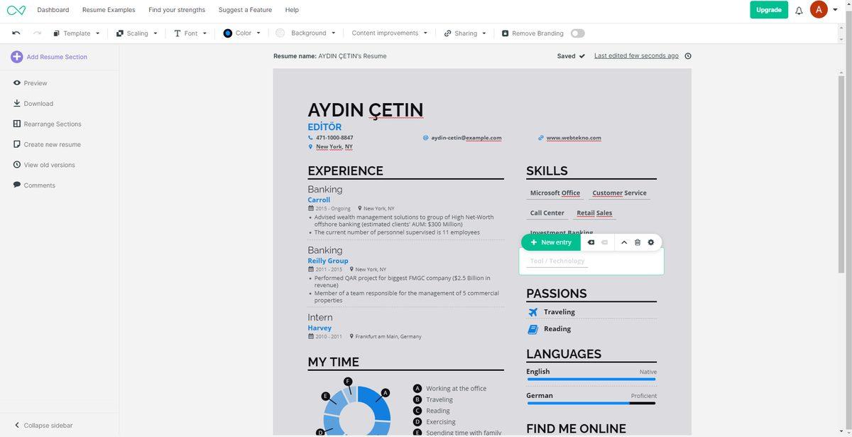 Etkileyici Bir Özgeçmiş (CV) Hazırlamak İçin 5 Ücretsiz Platform