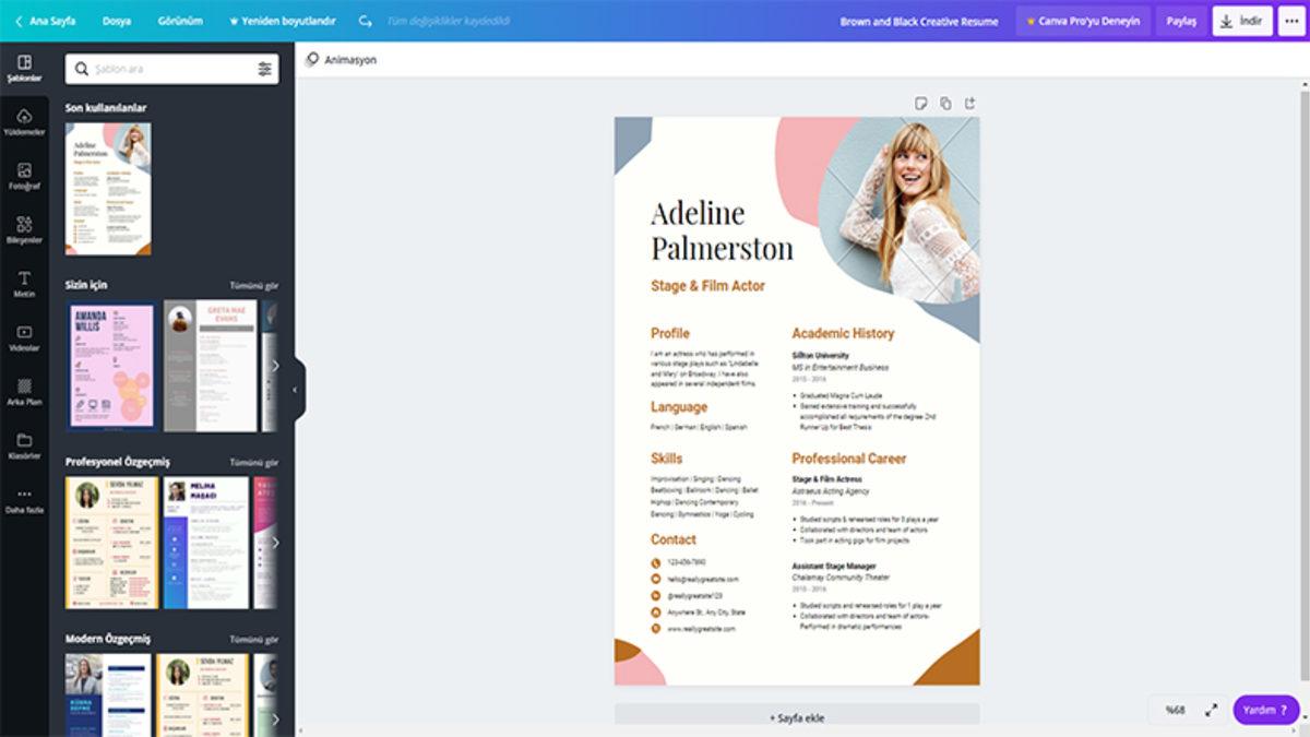 Etkileyici Bir Özgeçmiş (CV) Hazırlamak İçin 5 Ücretsiz Platform