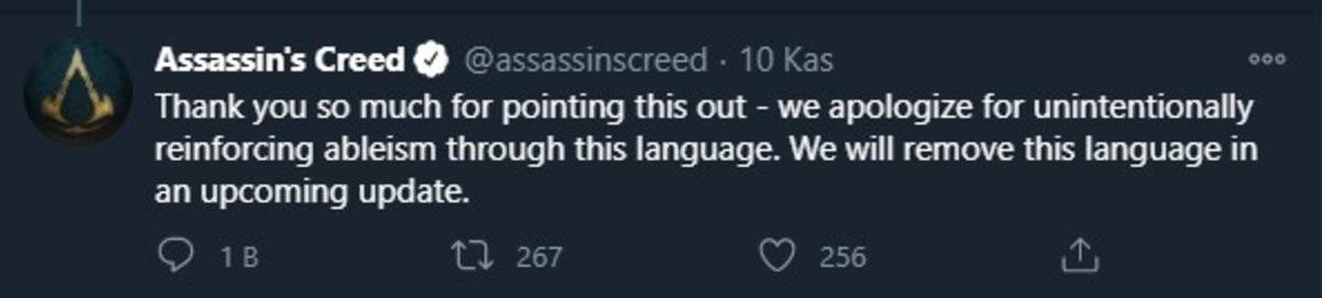 Ubisoft, Assassin’s Creed Valhalla’da Kullanılan Engelli Karşıtı Dil İçin Özür Diledi