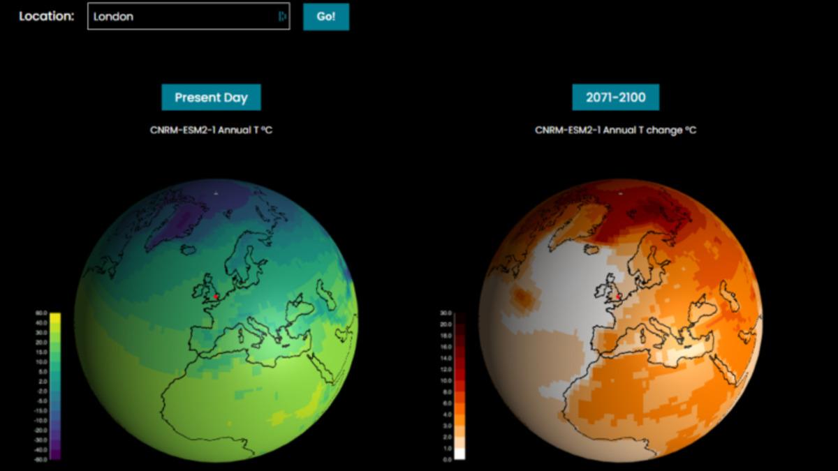 İklim Değişikliğinin 2100 Yılında Yaşadığınız Bölgeyi Ne Hale Getireceğini Gösteren Uygulama