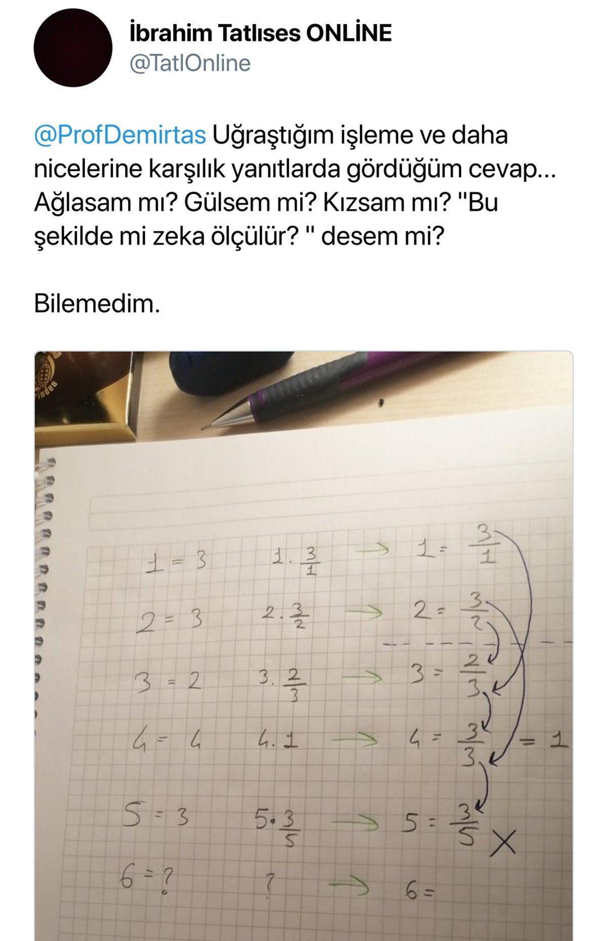 Özgür Demirtaş’ın ’11 Yaş Seviyesi’ Diyerek Sorduğu Bu Mantık Sorusunu Bilebilecek misin?