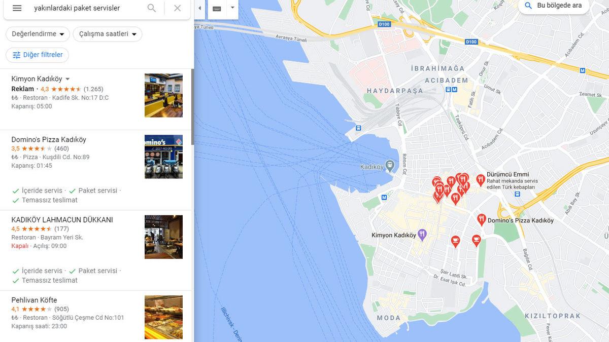 Google, Yerel Restoranları Destekleyen Bir Özelliği Kullanıma Soktu