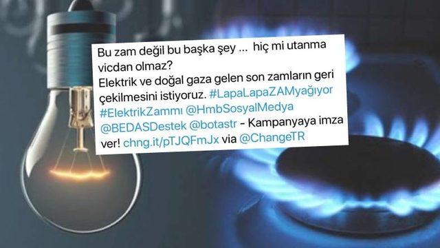 Elektrik ve Doğal Gaz Zamlarının Geri Çekilmesi İçin İmza Kampanyası Başlatıldı: Tepkiler Sosyal Medyaya Taşındı