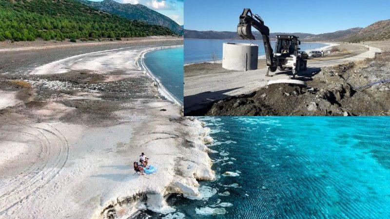 ’Türkiye’nin Maldivleri’ Olarak Bilinen Salda Gölü’nde Kepçelerle Su Kuyusu Kazılan Görüntüler Ortaya Çıktı: Göl ve Çevresinin Geleceği Tehlikede