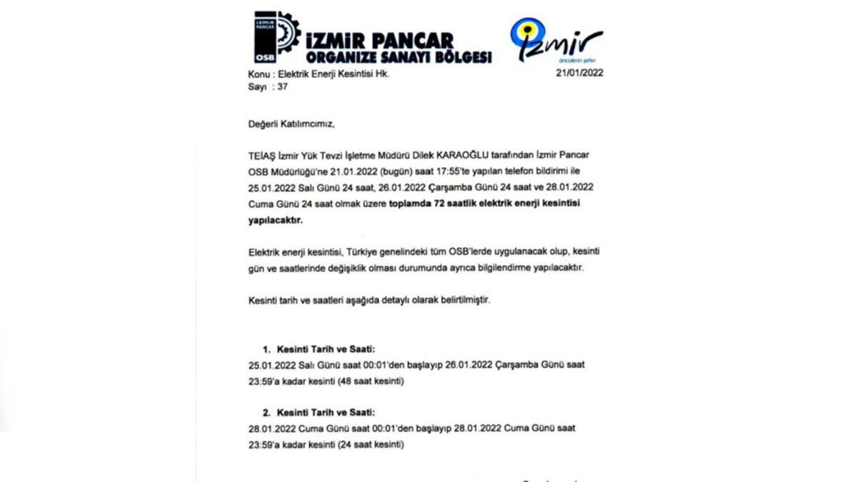 Sanayi Sektöründe Elektrik Kesintisi: Pek Çok Yerde Üretime Ara Verildi