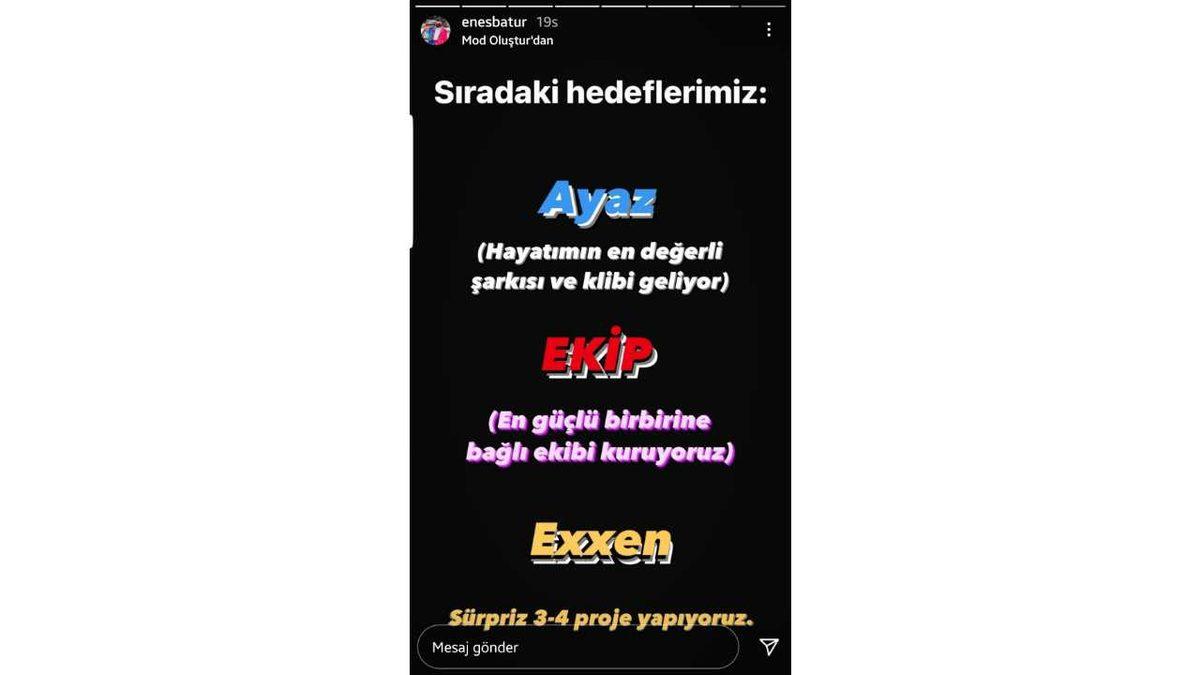 Enes Batur’dan Exxen Açıklaması: 3-4 Proje Üstünde Çalışıyoruz